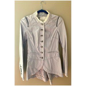Free People Grey Pinstripe Jacket
